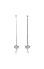 Boh Runga - Fan Tail Pearl Drop Earrings