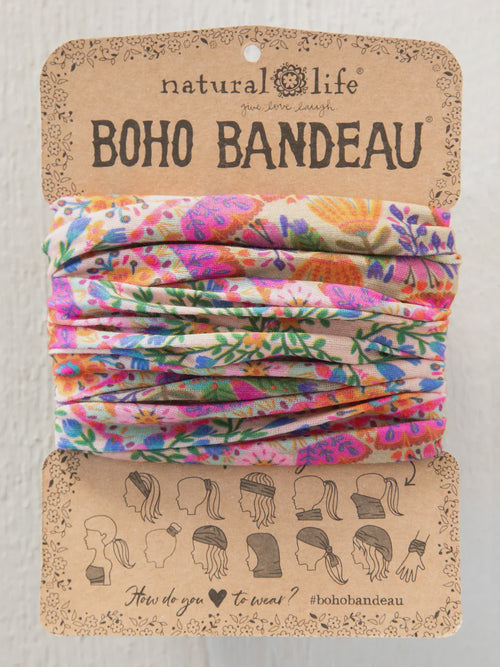 Boho Bandeau - Pink Floral Diamond