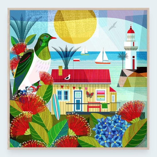 Box Frame Print - Kiwi Summer 4 | 30x30cm