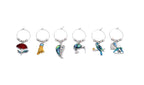 Boxed Paua Shell Enamel Wine Charms - Kiwi Nature