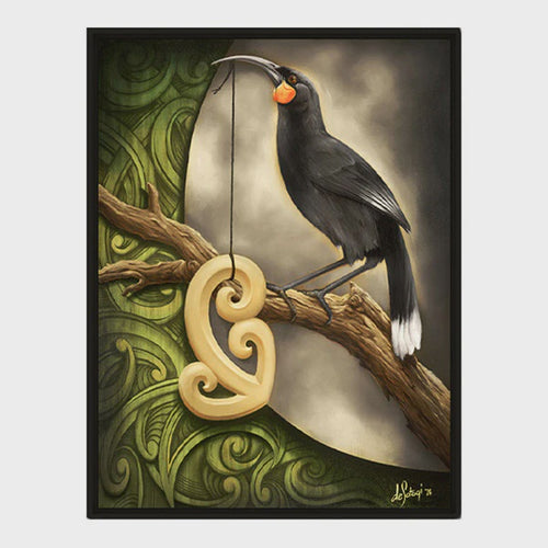Framed Art Canvas Print - Te Huia Canvas Print