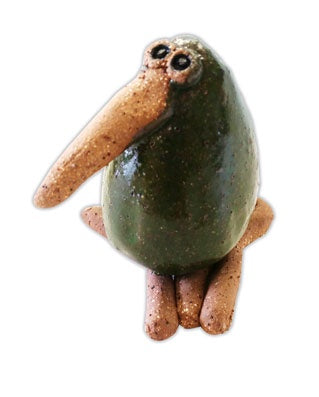 Ceramic Kiwi - Green Body & Brown Feet WJKIWI