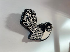 Ceramic Sgraffito NZ Birds Piwakawaka Fantail