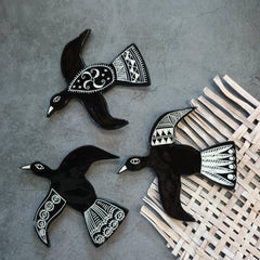 Ceramic Sgraffito NZ Birds navigation birds