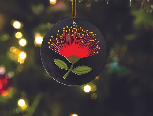 Ceramic Xmas Decoration set - Native Flowers