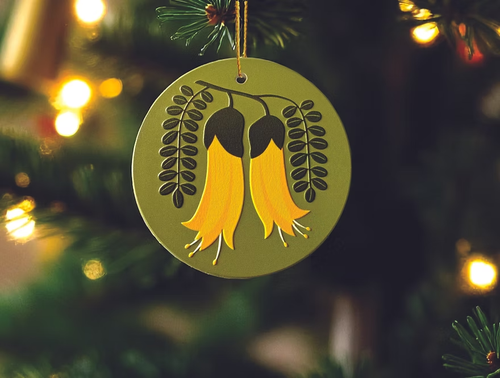 Ceramic Xmas Decoration set - Native Flowers