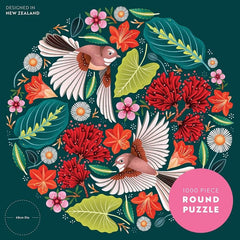 Chirpy Fantails Round 1000 Pce Puzzle