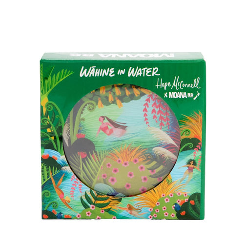 Glass Wahine in Water Coasters Set of 6