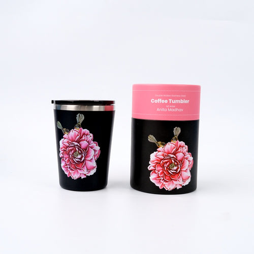 Coffee Tumbler - Fantail & camelia