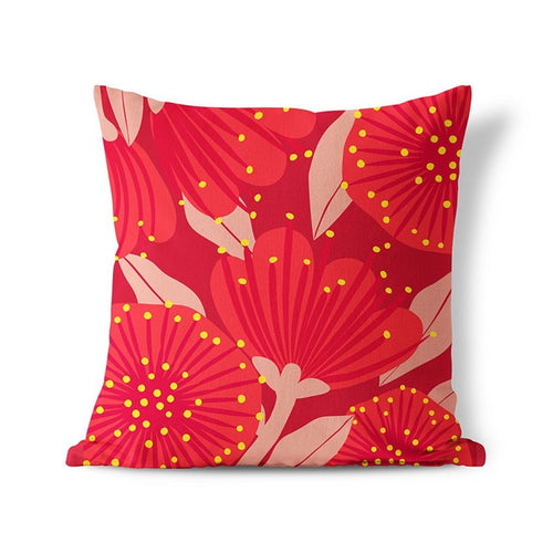 Cushion Cover - Red Pohutukawa 55 x 55 cm