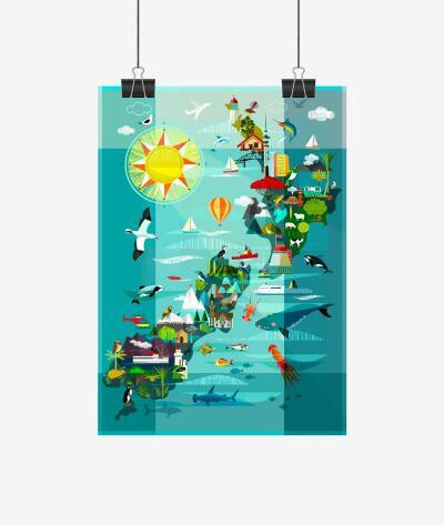 Tea Towel - NZ Map Image
