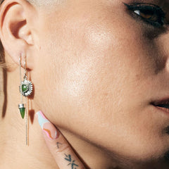 Nick Von K - Pounamu Daisy earrings