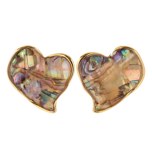 Eco-friendly Brass Earrings - Heart