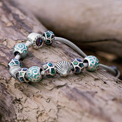 Evolve Solid Silver Paua Bracelet