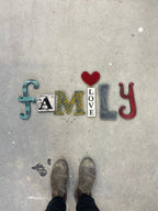 Family love word - Ceramic letters set of 7