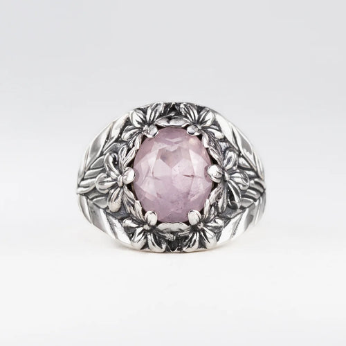 Flower Garden Ring in Rose Quartz