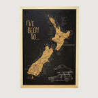 Framed Pin Cork Map - Aotearoa NZ