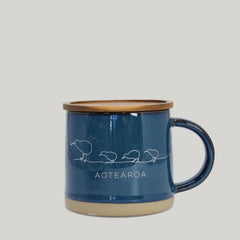 Glazed Ceramic Mug (Kiwi Navy)