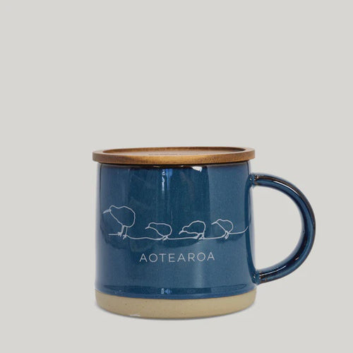 Glazed Ceramic Mug (Kiwi Navy)