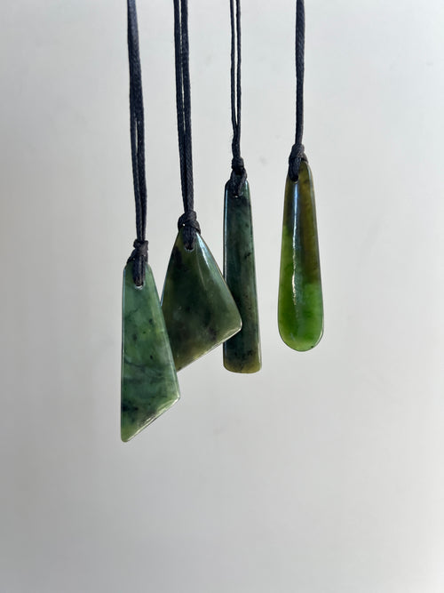 Greenstone FreeForm Drop Pendant 50-60mm