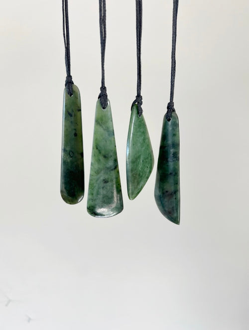 Greenstone FreeForm Drop Pendant 70-80mm