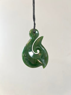 Greenstone Pendant Koru Hook 80mm (2)