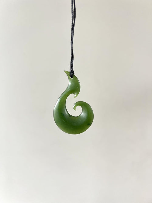 Greenstone Pendant Matt Hook 50mm