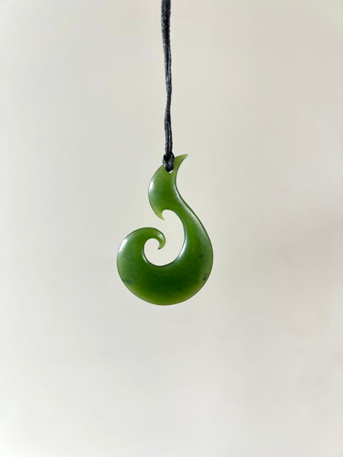 Greenstone Pendant Matt Hook 50mm 1