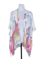 Grey Art Viscose Crepe Kaftan Cape