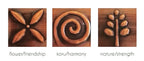 Handmade Copper Artworks Set of 3 - Flower/koru/nature