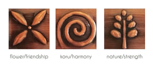 Handmade Copper Artworks Set of 3 - Flower/koru/nature