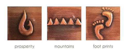 Handmade Copper Artworks Set of 3 - Prosperity/mountains