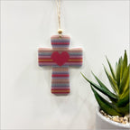 Hanging Ornament - Cross 7 Heart