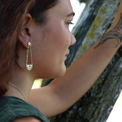 Huia Breastplate Earrings - Gold
