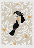 A4 Art Print - Huia leaves