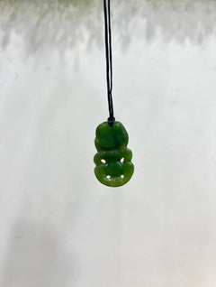 Greenstone Pendant - Hei Tiki