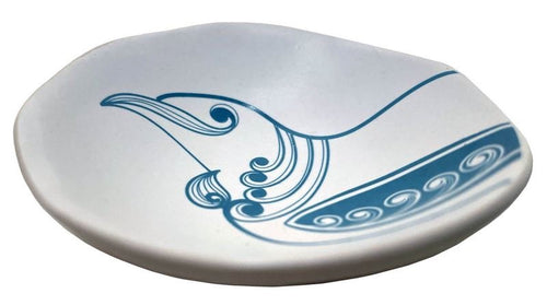 Jo Luping Design - Tui Teal On White - 7cm Porcelain Bowl
