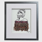 Framed Korowai On Māori Warrior