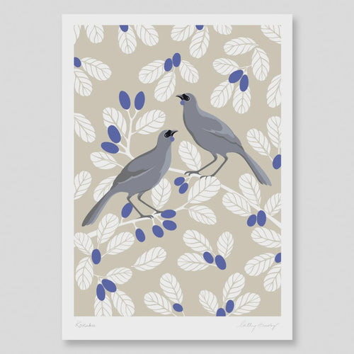 A4 Art Print - Kokako leaves