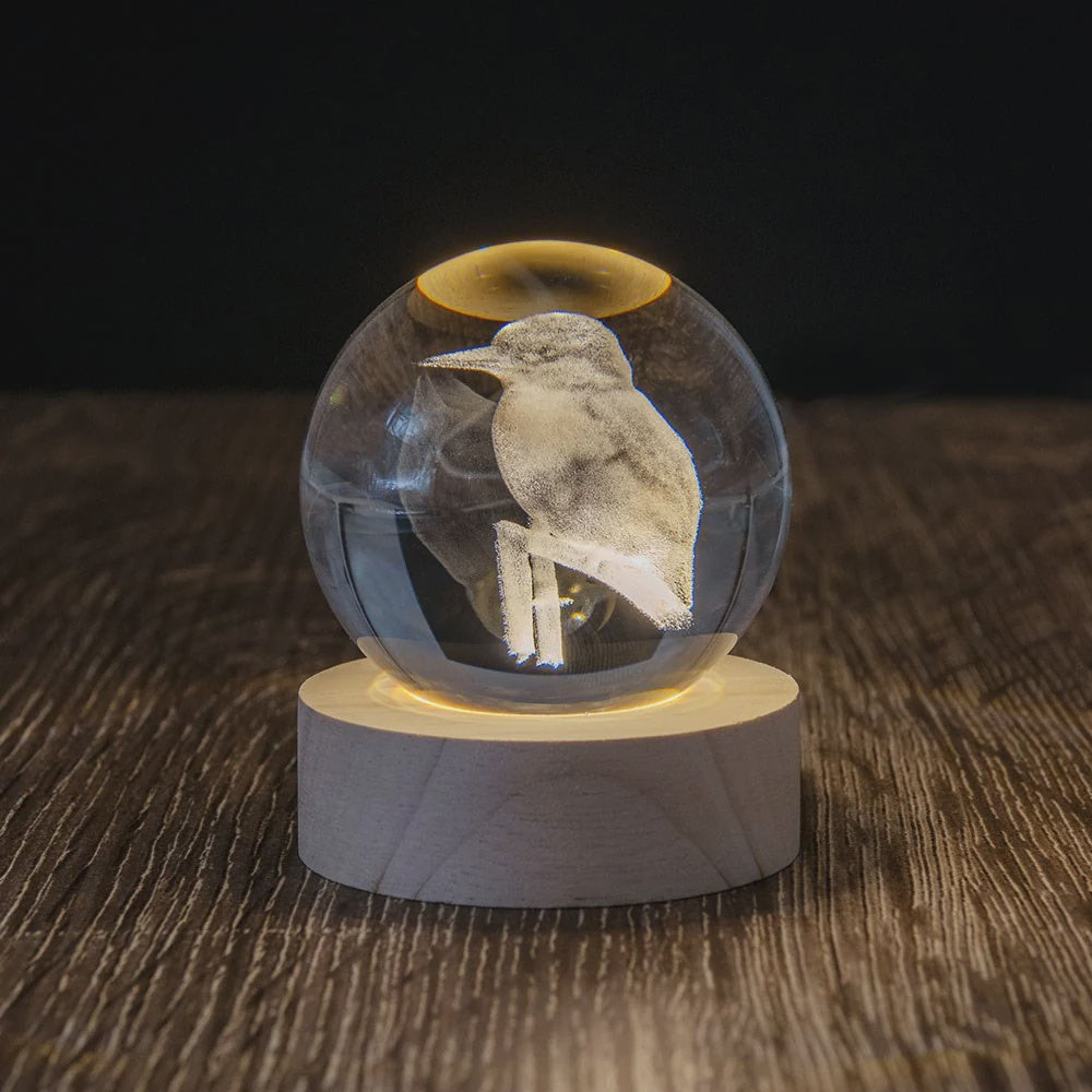 Kingfisher LED Globe – gecko in the village
