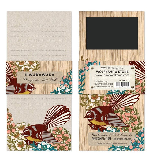 Wolfkamp & Stone - Fantail - Magnetic List Pad
