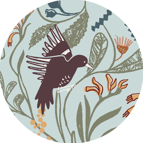 NZ Coaster/Placemat - Magpie Blue