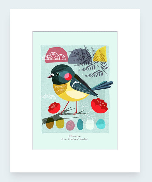 Mattboard Print - Miromiro, Small Birds Of NZ