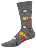 Men's Socks - Guitar Riff - Charcoal Heather