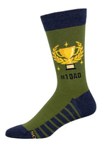 Men's Socks - No. 1 Dad - Green