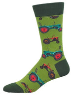 Men's Socks - Tractors - Green