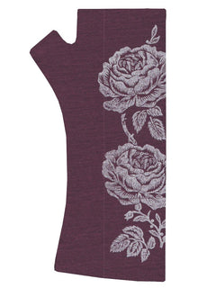 Merino Fingerless Mitten Purple Vintage Rose