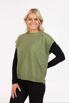 Merino Possum Side Button Vest