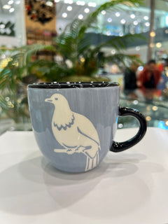 Muted Mist Blue Birds Ceramic Mug