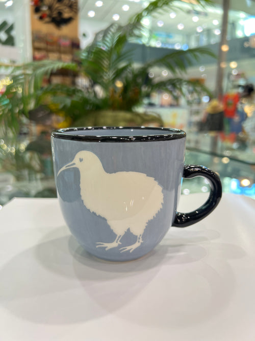 Muted Mist Blue Birds Ceramic Mug